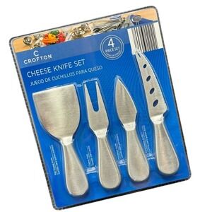 Crofton Cheese Knife 4 piece Set - All Stainless Steel NEW